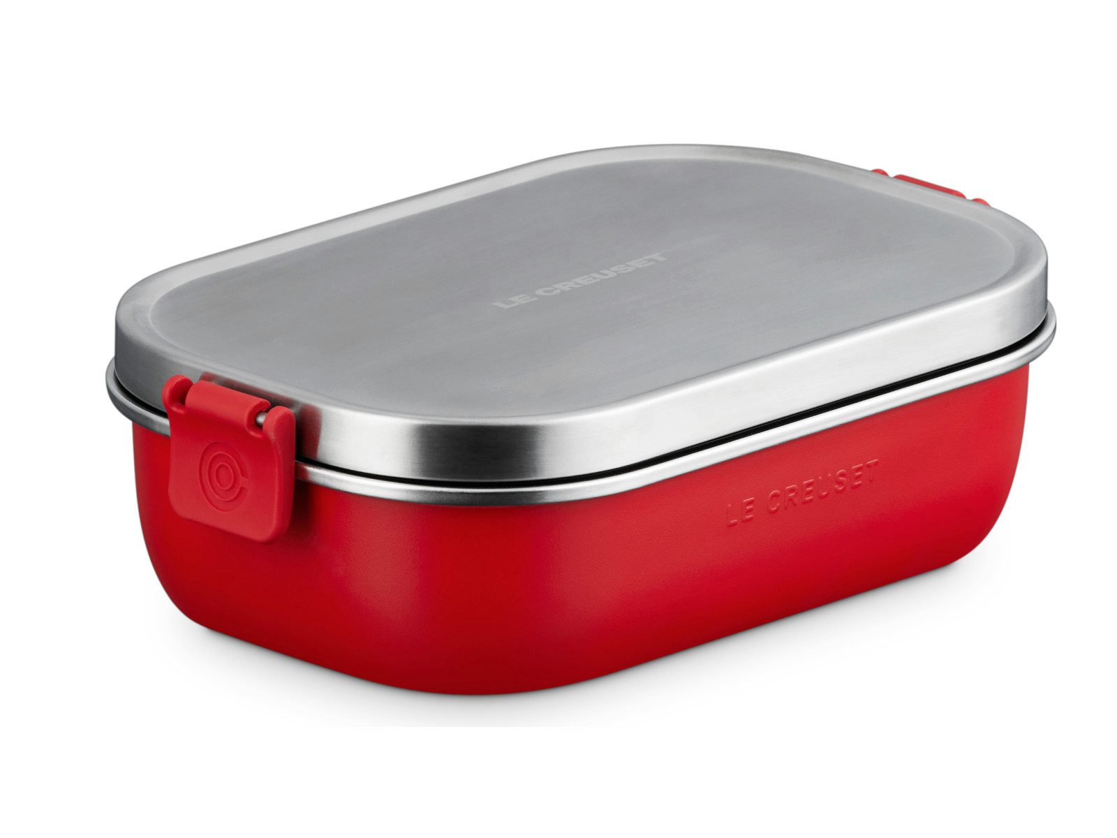 LE CREUSET Lunchbox On The Go Lunchbox kirschrot 900ml, Edelstahl – Bild 2 von 5