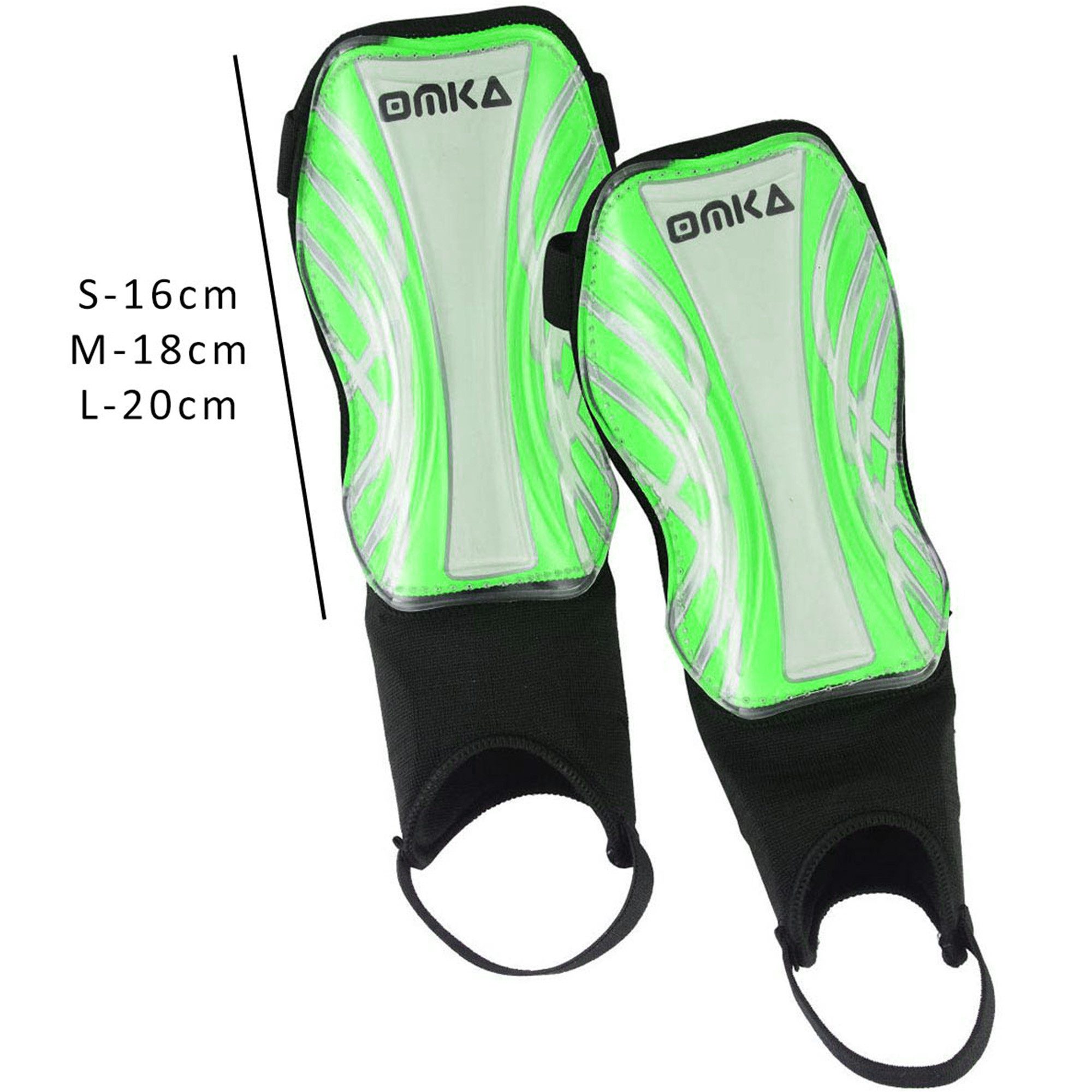OMKA Fußball Schienbeinschoner OK401, Kinder & Erwachsene Schienbeinschoner Knöchelschutz Fußball