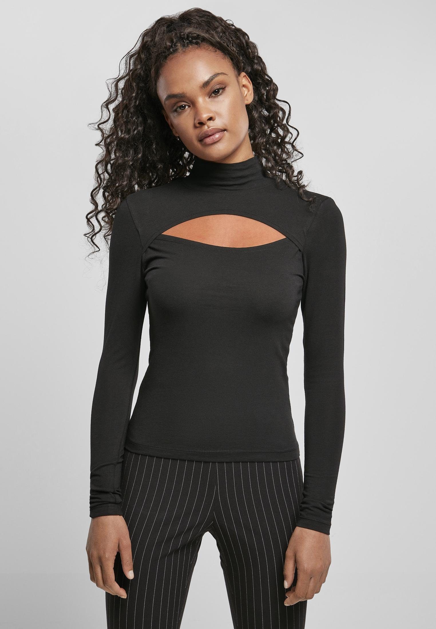 URBAN CLASSICS Longsleeve Ladies Cut-Out Turtleneck Longsleeve Damen Langar günstig online kaufen