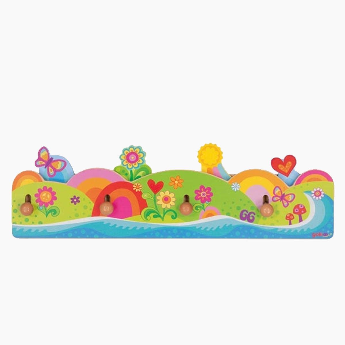 goki Garderobenpaneel Garderobe FlowerPower (packung, 1 St., set), mit Mechanik für die beweglichen Elemente