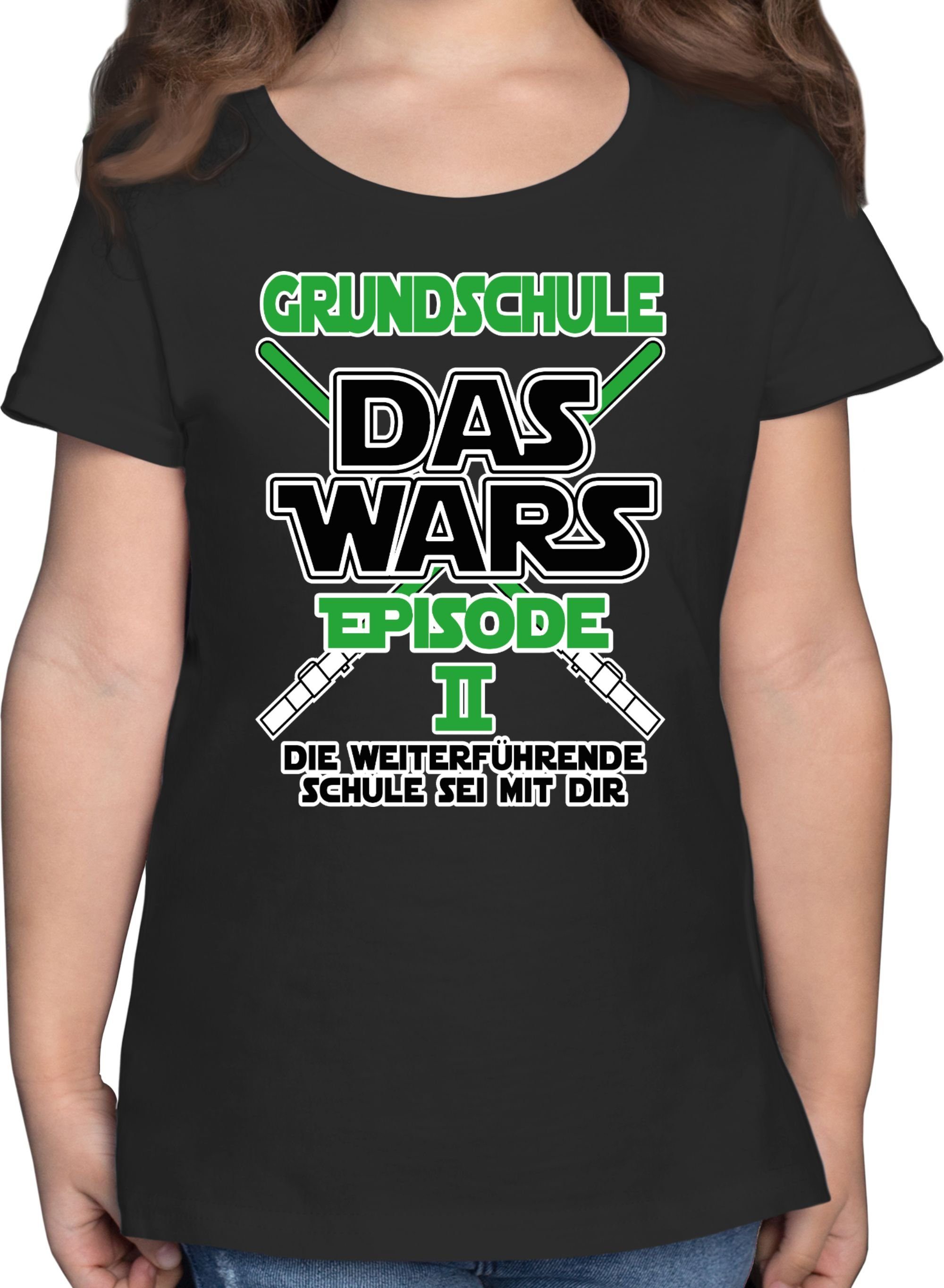 Wars 1 Schule - - Die Einschulung Shirtracer Mädchen Weiterführende Episode mit d 2 Das Schwarz Grundschule sei T-Shirt