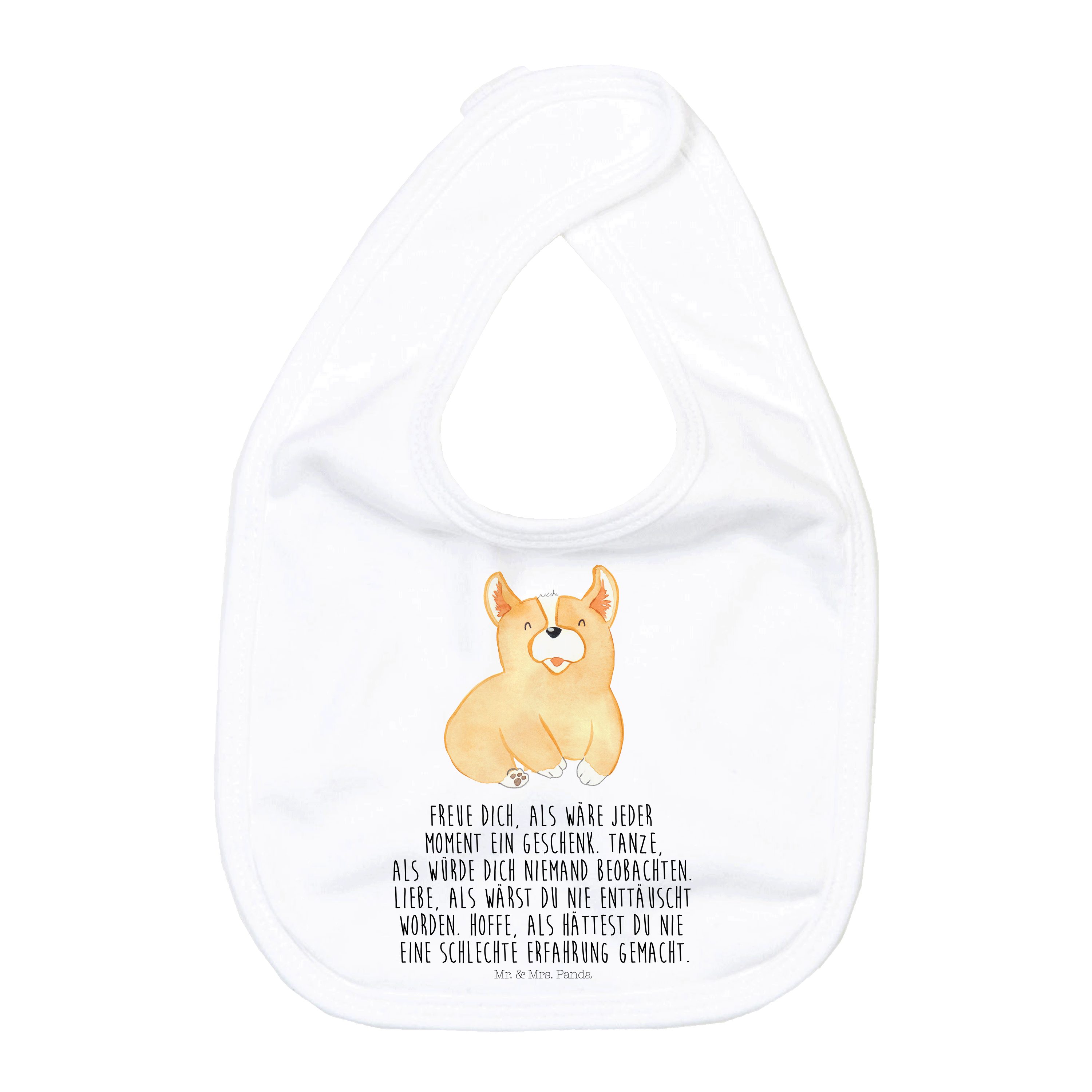 Tragetuch Corgie - Weiß - Geschenk, Motivation, Bellen, Hund, Sprüche, Baby, Le