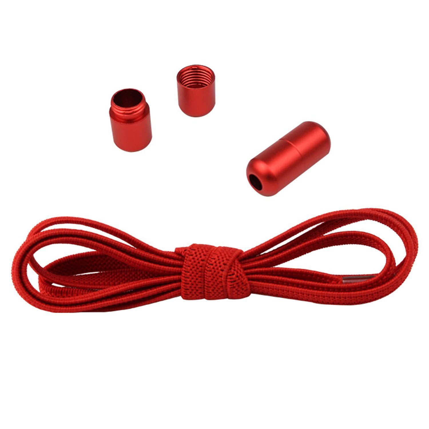 Olotos Schnürsenkel ohne Binden elastische Schuhbänder mit Schnellverschluss Metallkapsel, für Sneaker, Laufschuhe, Sporschuhe