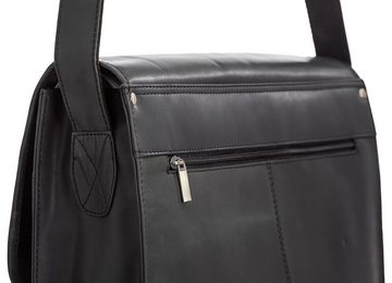 Messenger Bag Ledertasche, Echtes Rindsleder, viele Innentaschen, verstellbarer Schulterriemen, hochwertige Beschläge
