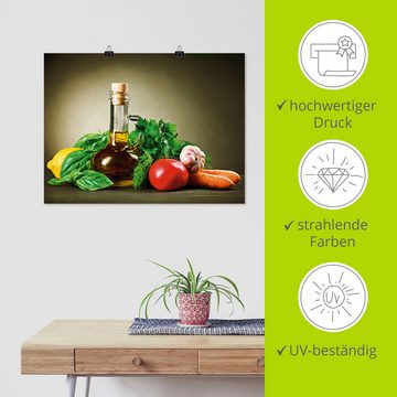 Artland Wandbild Gesundes Gemüse und Gewürze, Lebensmittel (1 St), als Leinwandbild, Poster, Wandaufkleber in verschied. Größen