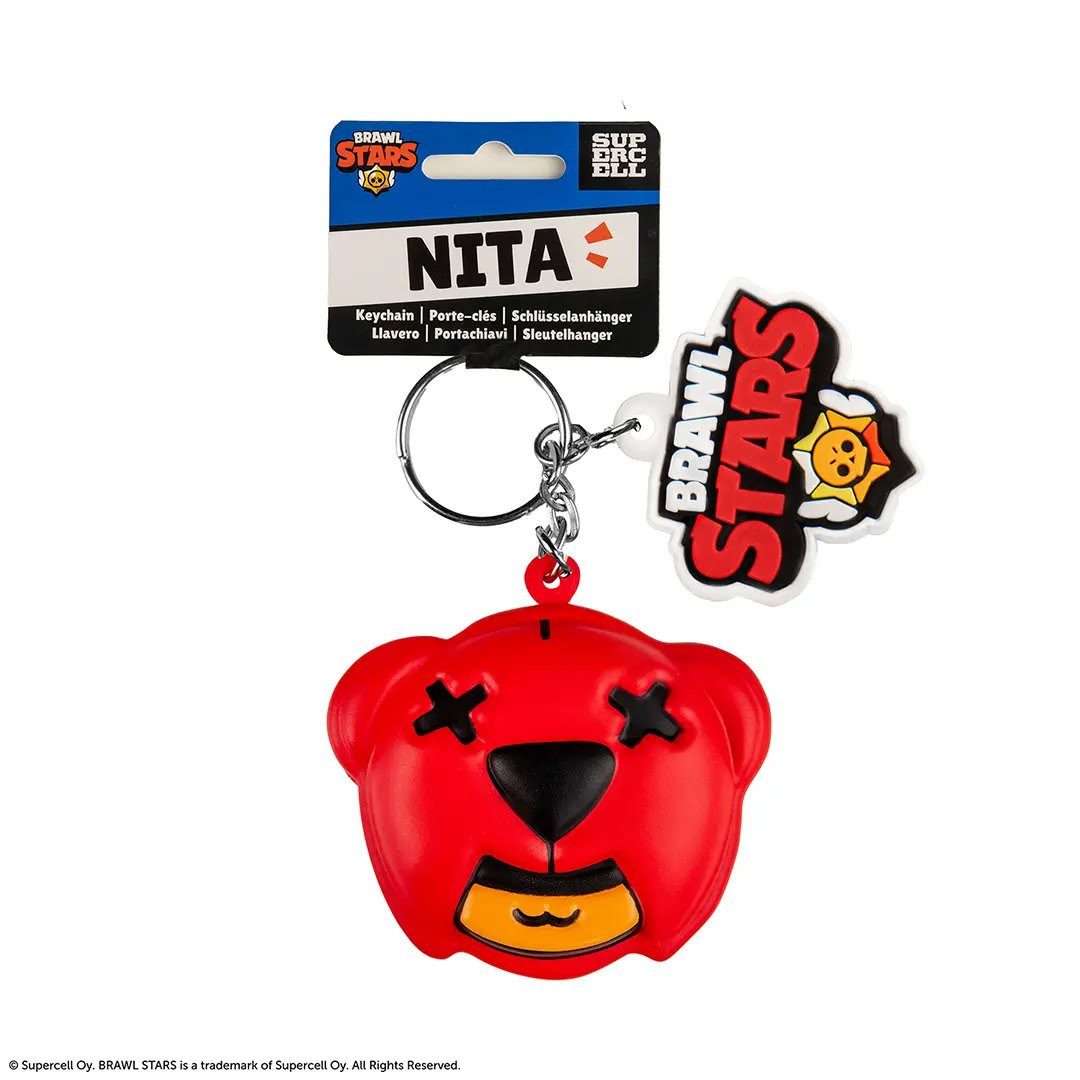 Cinereplicas Schlüsselanhänger Brawl Stars Nita Squishy Schlüsselanhänger