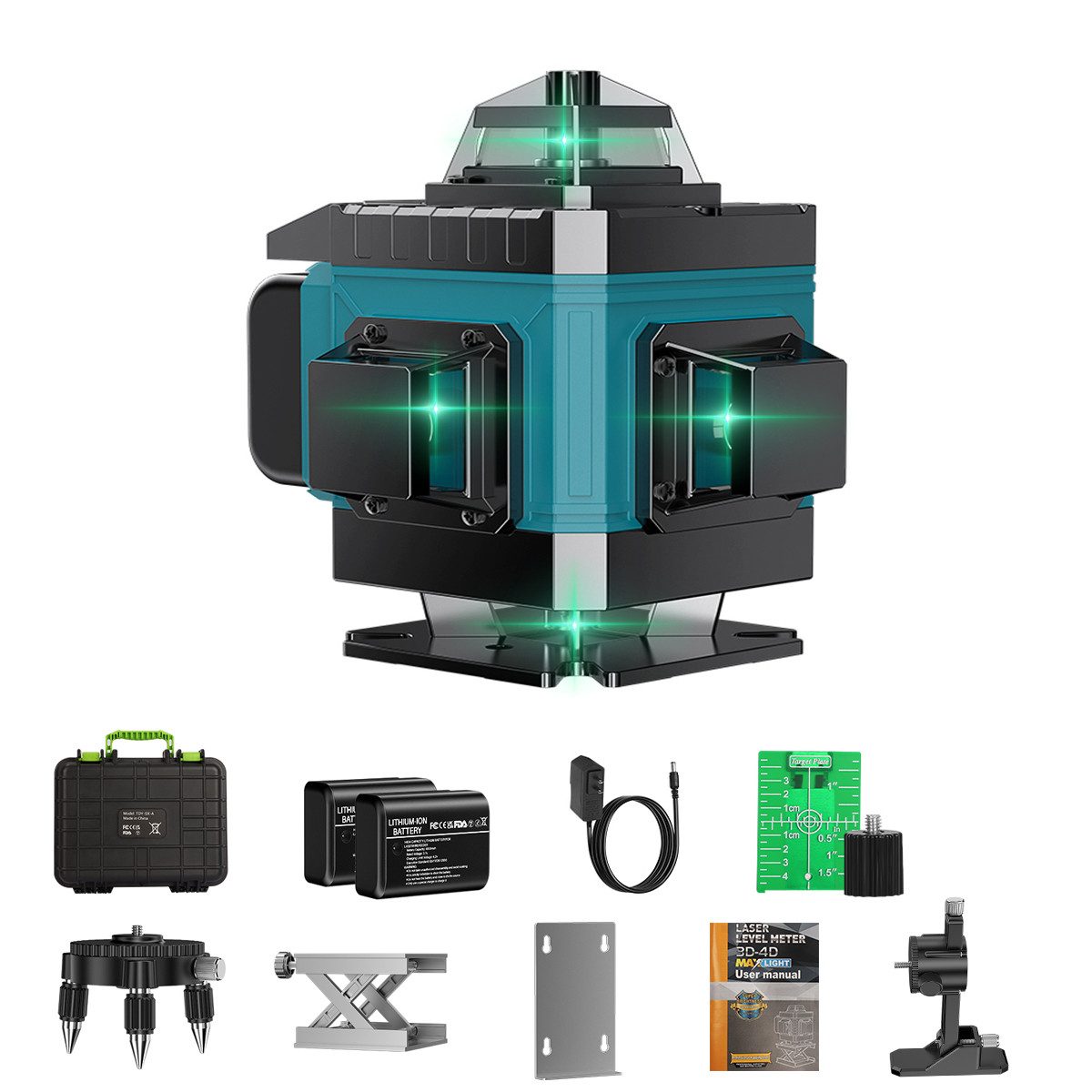 Nivzo Wasserwaage Laserwasserwaage Selbstnivellierend,4D 16 Linien,4 günstig online kaufen