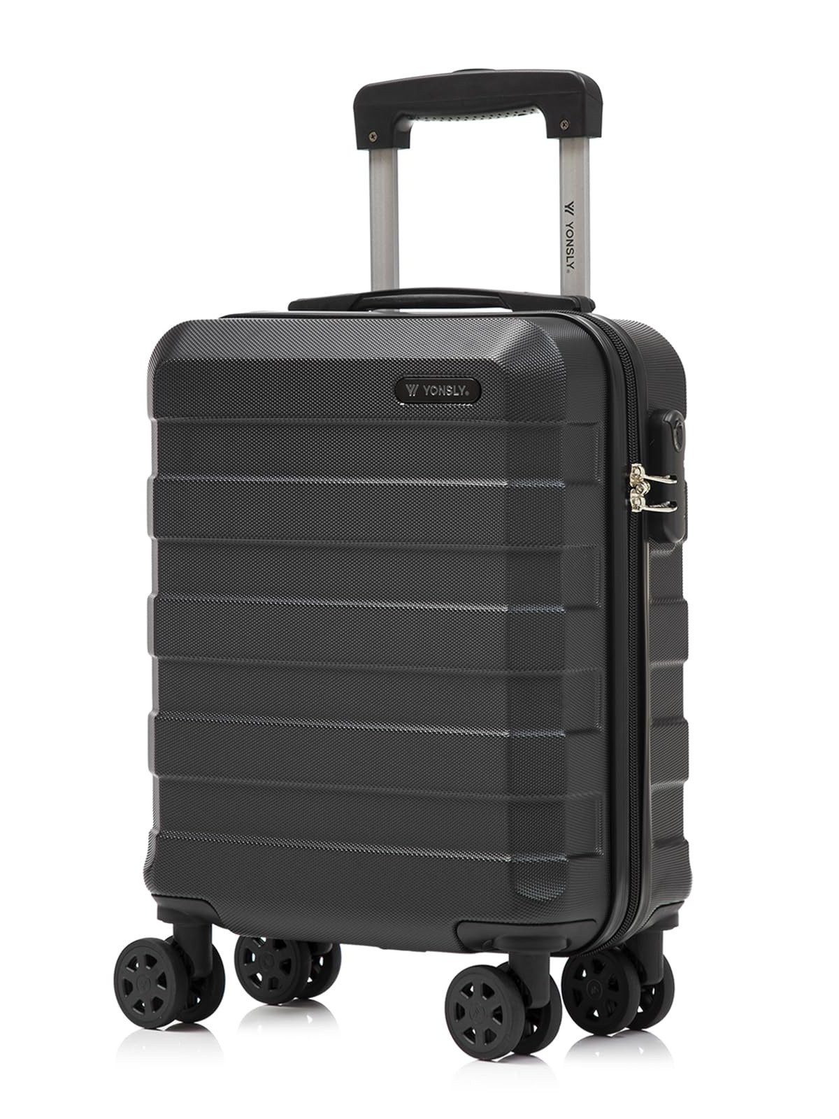 yonsly Handgepäckkoffer Reisekoffer Trolley Handgepäck Hartschale, 4 Rollen günstig online kaufen