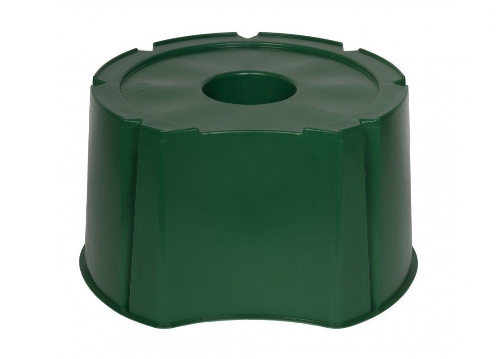 Kreher Regentonne XL Wassertonne 310 Liter mit Hahn, Deckel und Stand (Monoblock)