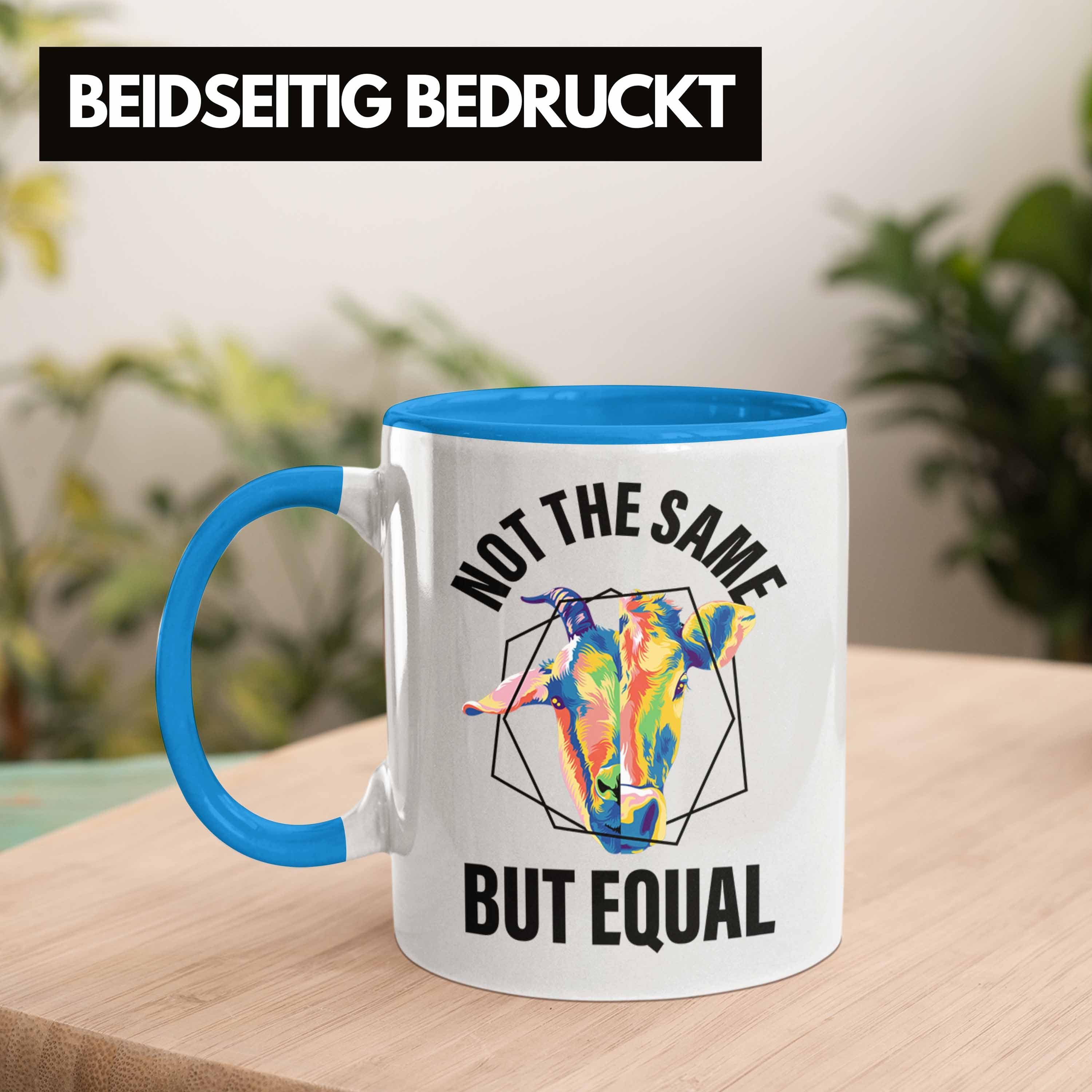 Veganer Trendation - Trendation Geschenkidee Geschenk Geschenkbox für Lustig Tasse Vagenerin Blau Lustige Tasse oder Vegetarier Geschenkset Tasse