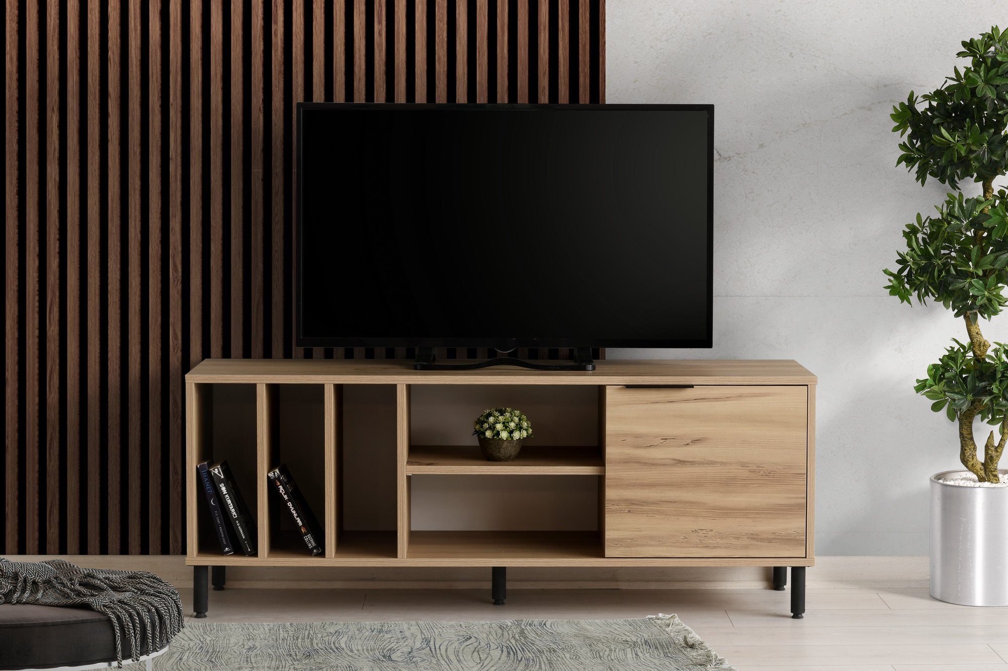 Skye Decor TV-Schrank Schränke, 55x140x40 cm, 100% Melaminbeschichtete Partikelplatte