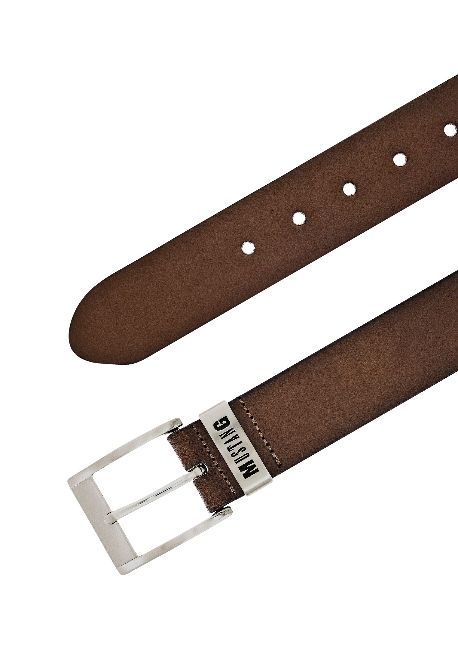 MUSTANG Ledergürtel Feine Haarnarbung, Vintagecharakter, 4 cm