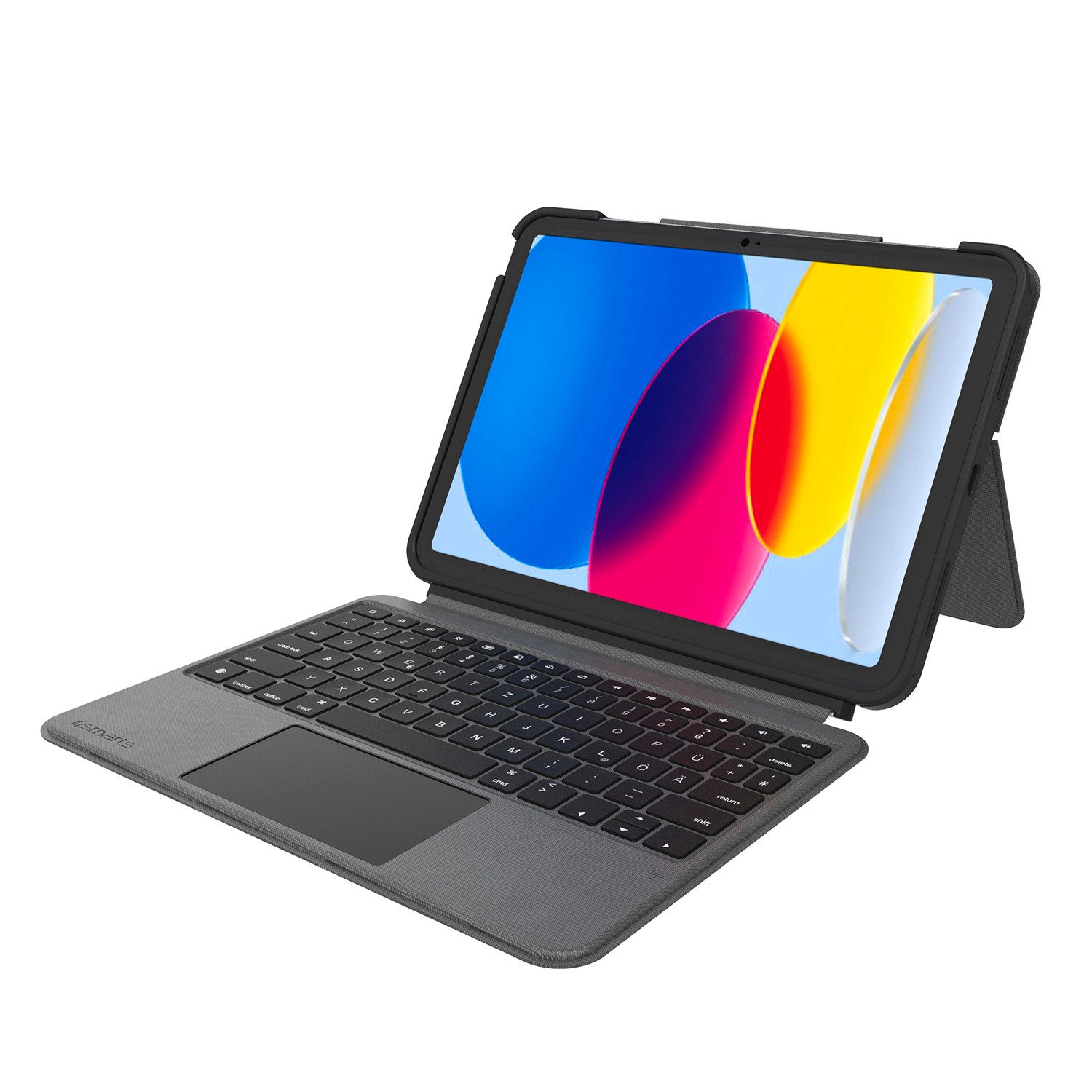 4smarts 4Smarts Tastatur Case 2in1 Solid Smart Connect f. Tablet-Tastatur (Beleuchtet)