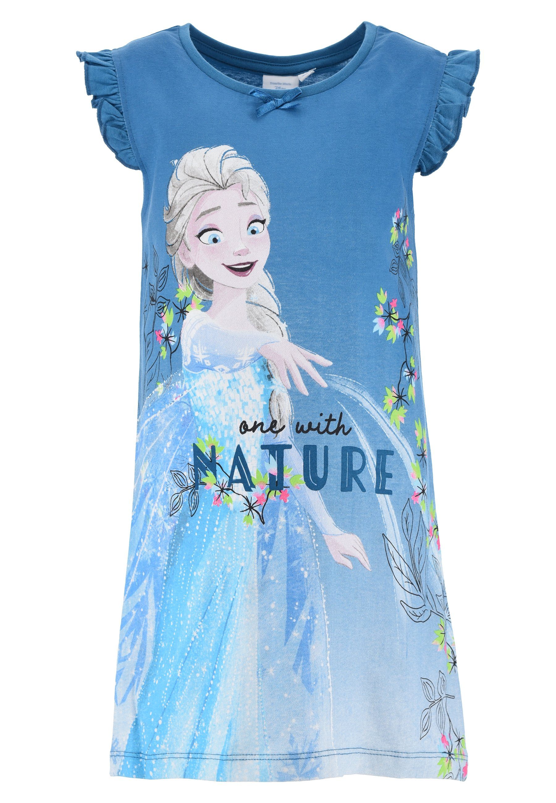 Disney Frozen Sommer-Kleid Elsa Kleid Blau Sommerkleid Sommer Dress