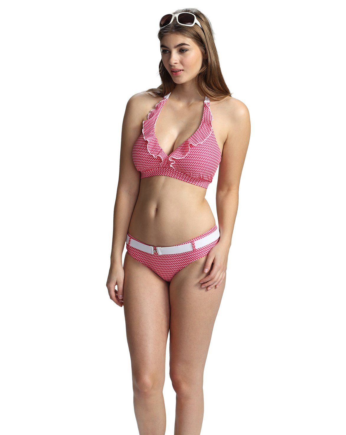petit amour Umstandstankini CHARLENE (Set, Bikinitop und Bikinislip), Raffinierte Umstandsbademode als Bikini passend für C/D/E Cup, stylish und bequem, wächst mit und passt weit über die Schwangerschaft hinaus.