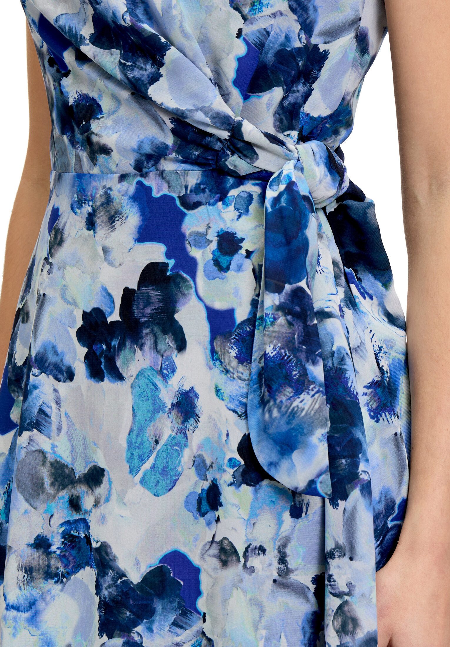 Vera Mont Cocktailkleid Damen mit Bindegürtel Druck