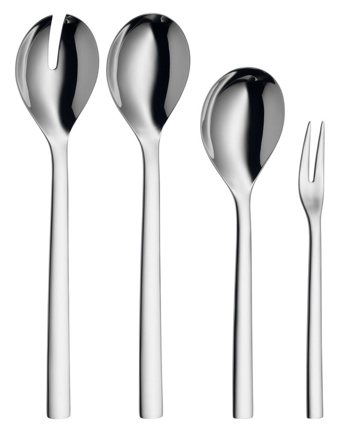 WMF Besteck-Set Servier-Set NUOVA, Cromargan Edelstahl 18/10, (4-tlg), 1 Personen, Cromargan® Edelstahl Rostfrei 18/10, Poliert, Spülmaschinengeeignet