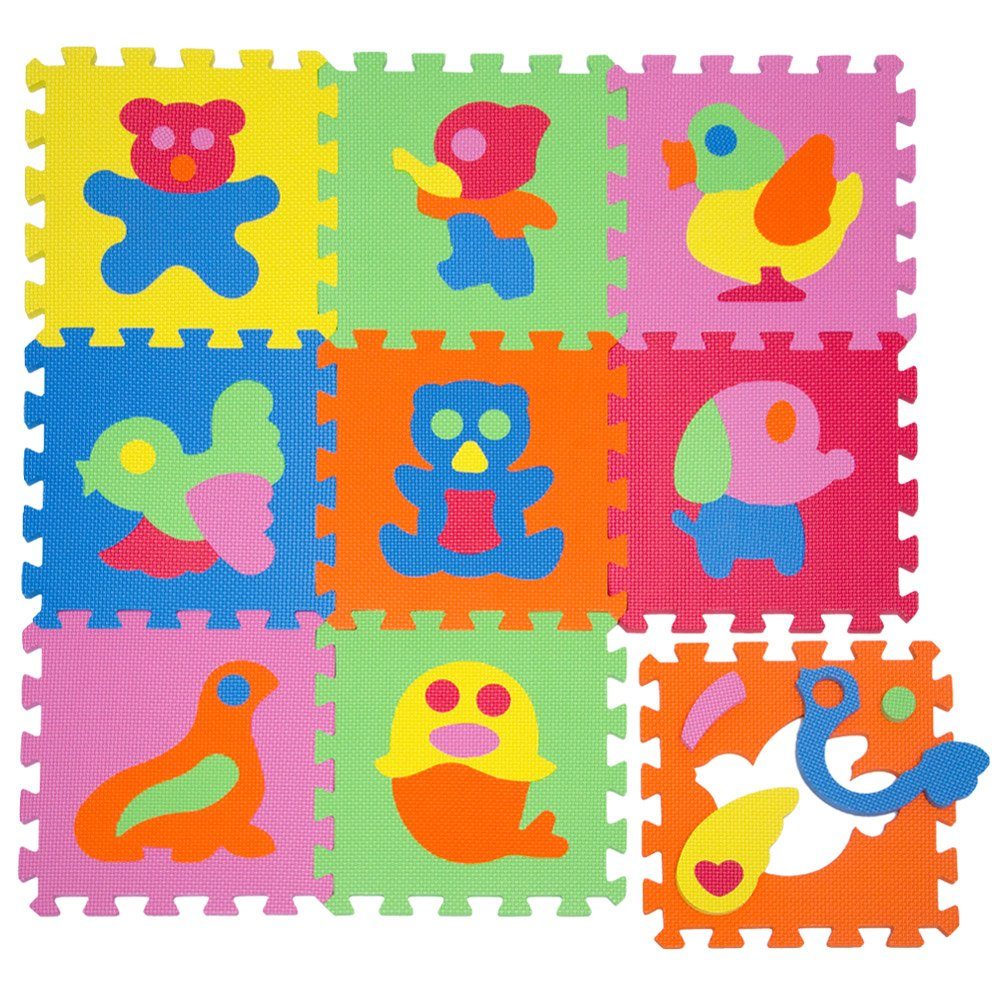 LittleTom Puzzlematte »Baby Puzzlematte ab 0 Kinder Spielmatte Tiere«, EVA  Krabbelmatte Tiere Bunt online kaufen | OTTO