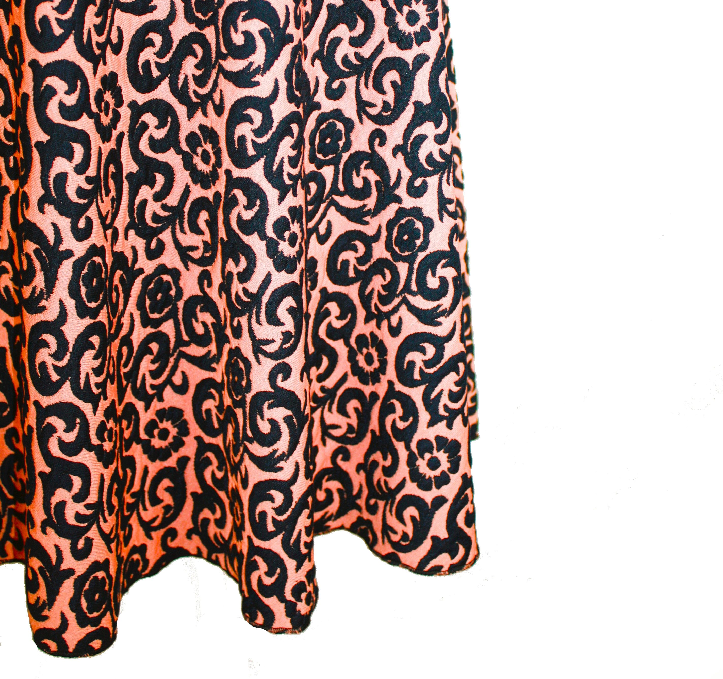 dunkle design Strickrock 68cm Schwarz Blau Lachs Wade elastischer Bund