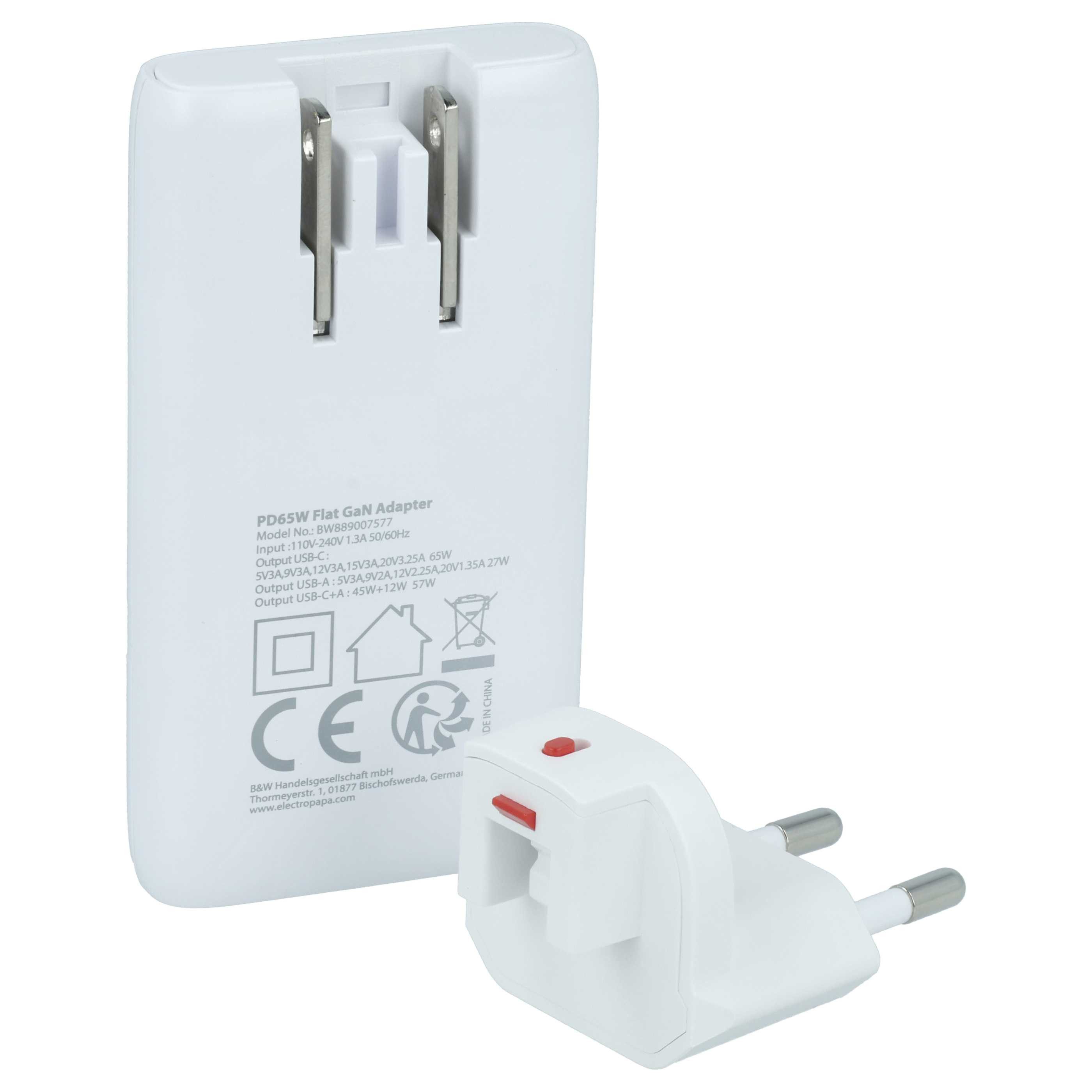 vhbw Ladegerät für Kopfhörer / Tablet / Notebook / Computer / Universal-Netzteil