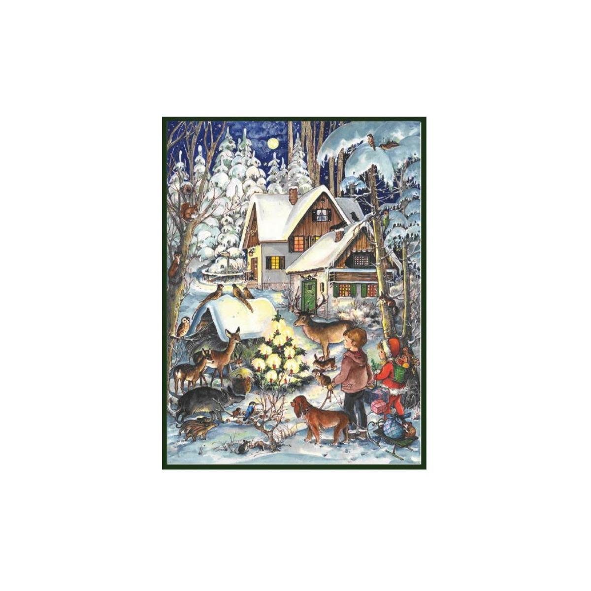 Richard Sellmer Verlag Adventskalender 805 - Adventskalender A4 - Weihnachten im Wald