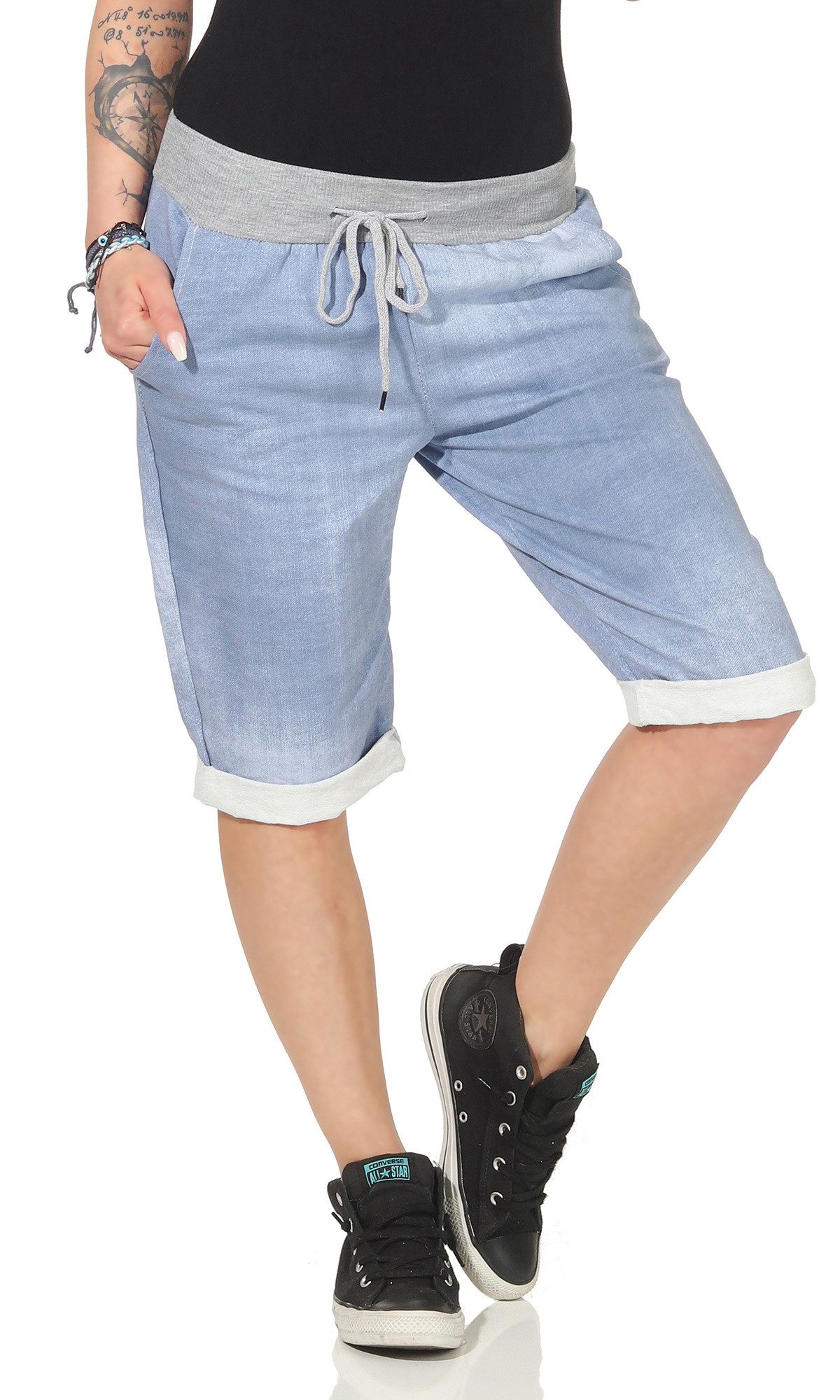 CLEO STYLE Sweatbermudas Bermuda Damen 30 Modell 3 36-40