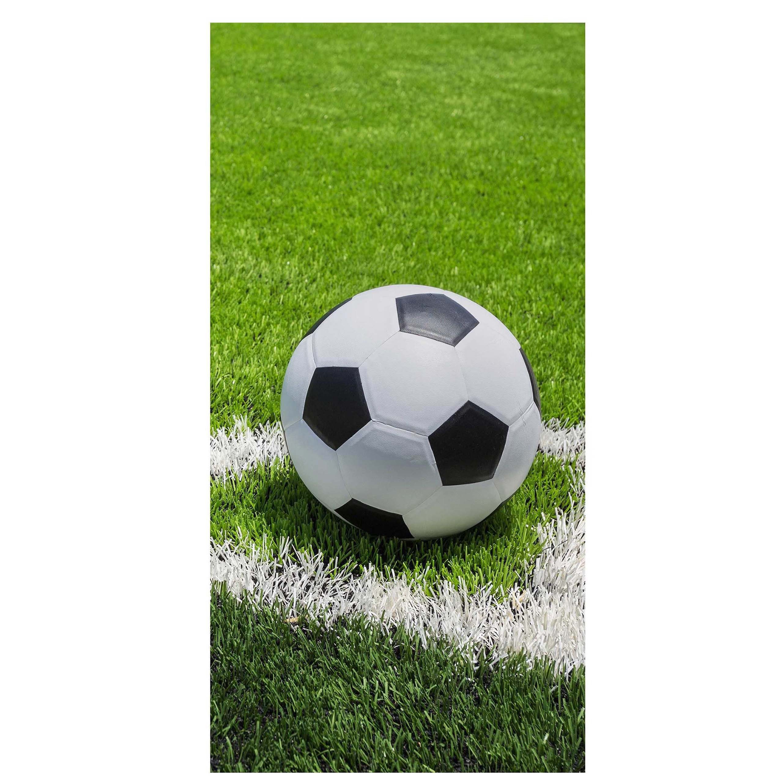 Sarcia.eu Badetücher Fußball-Strandtuch für Kinder, 100 % Baumwolle, 70 x 140 cm