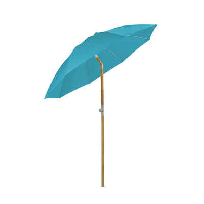SVITA Sonnenschirm Bambus, LxB: 200,00x200,00 cm, Belüftungssystem, Knickbar, Für 30/35/38mm Schirme, Hellblau