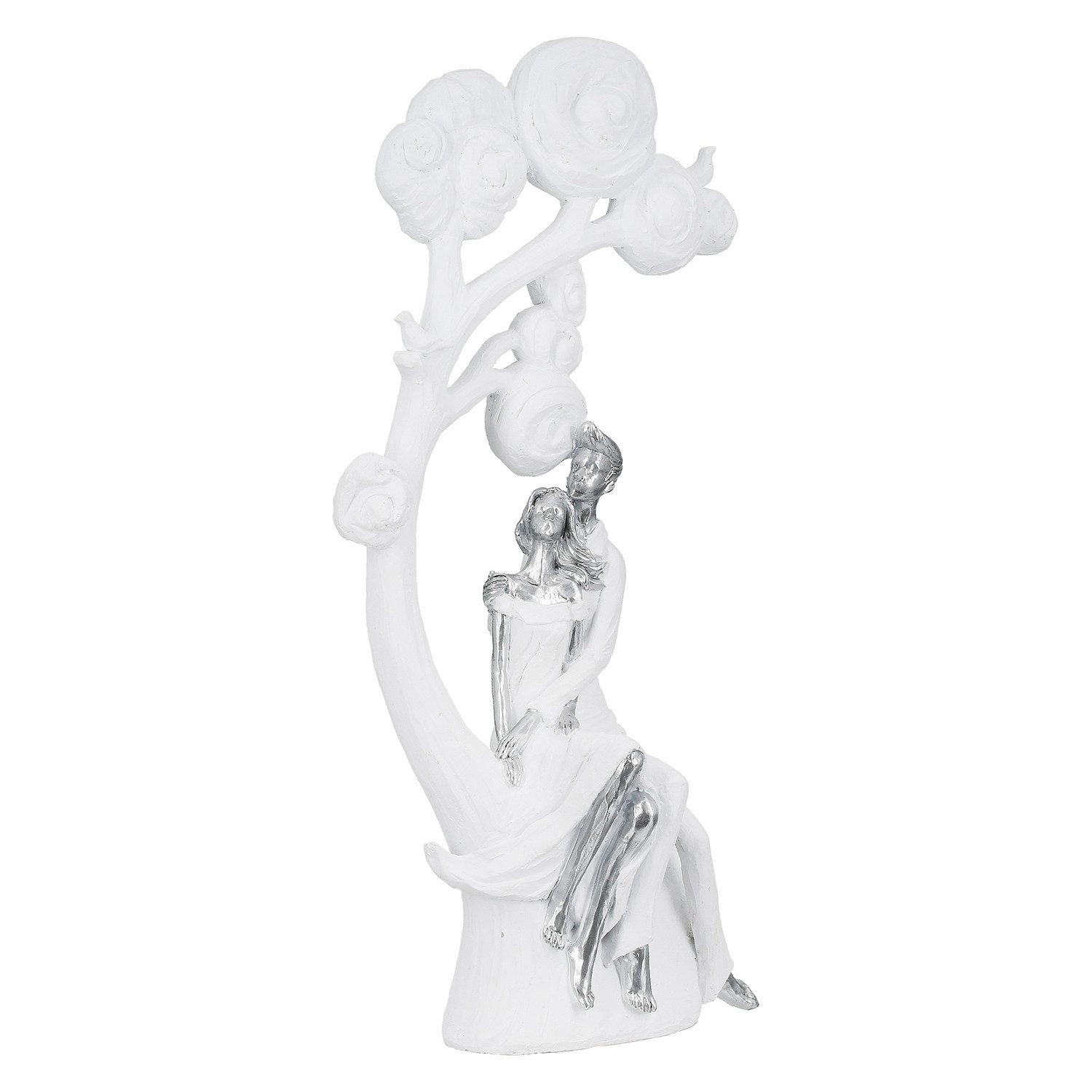 Dekofigur TREE OF LOVE Figur - weiß - Kunstharz - Höhe 39,5cm x Breite 20,5cm
