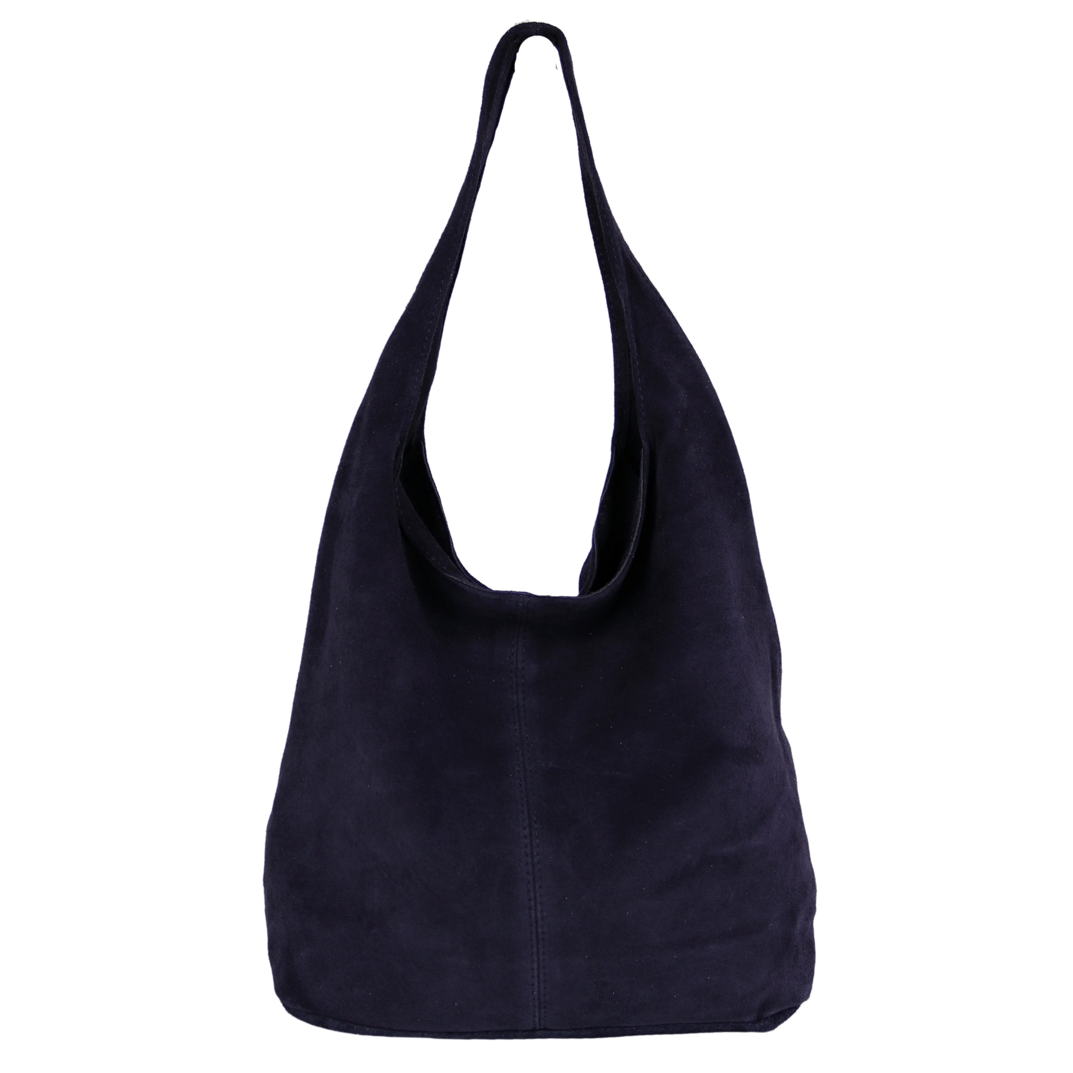 MIRROSI Beuteltasche Damen aus Wildleder, Made in Italy, Shopper Tasche (ca.33x32x16cm)