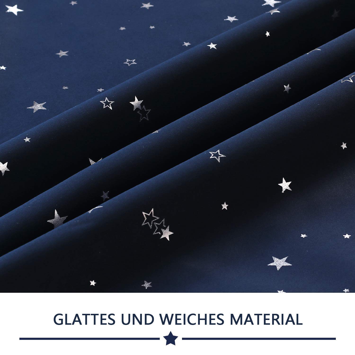Coonoor Verdunkelungsvorhang Verdunklungsvorhänge Vorhänge Blickdicht Wohnzimmer Curtains (1 St), mit ösen Verdunkelung – Bild 3 von 5