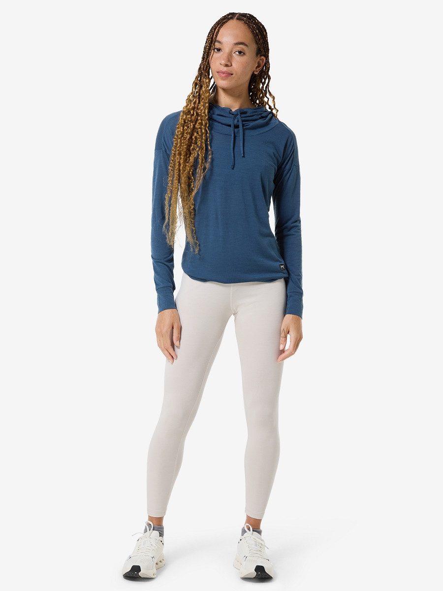SUPER.NATURAL Hoodie für Damen aus Merino W FUNNEL HOODIE leichtes Longslee günstig online kaufen