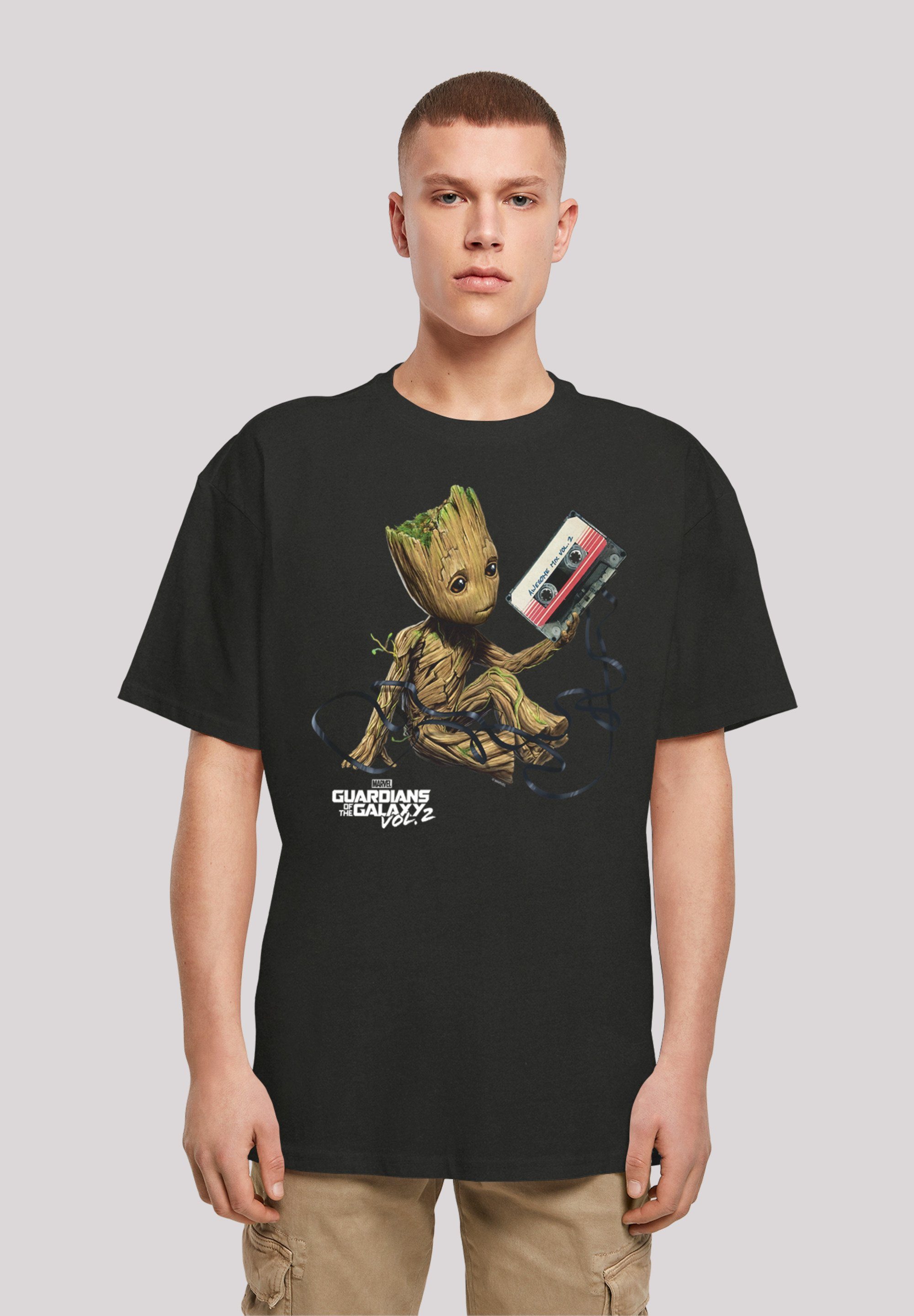 F4NT4STIC T-Shirt Marvel Guardians Of The Galaxy Vol2 Groot Tape Print schwarz