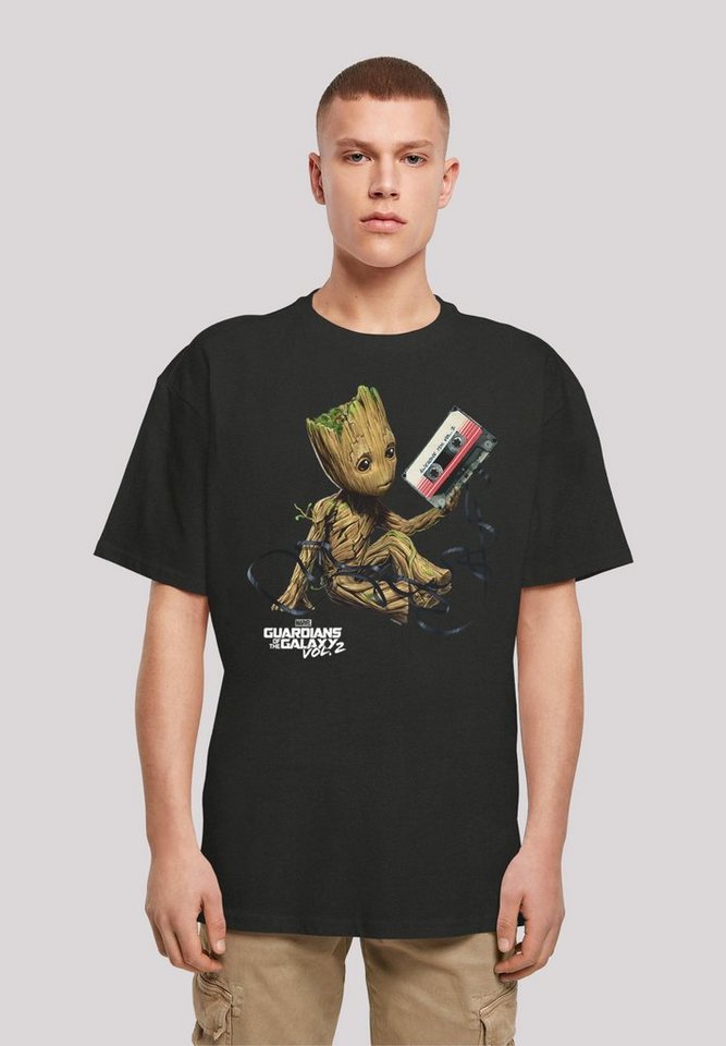 F4NT4STIC T-Shirt Marvel Guardians Of The Galaxy Vol2 Groot Tape Print,  Schweres und weiches Baumwollgewebe (240 gsm)