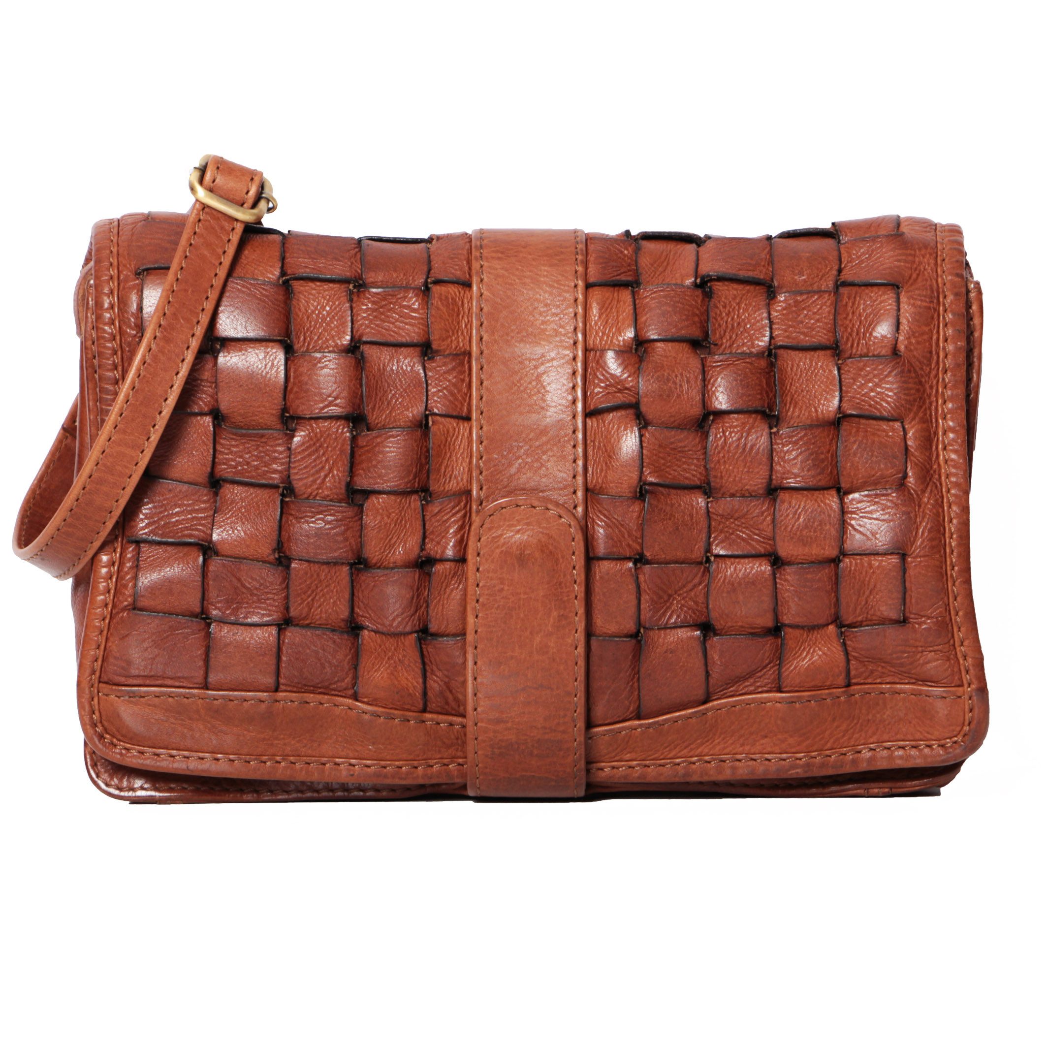 Umhängetasche Leder Damen JOSIE Ledertasche Knautschleder Schultertasche.