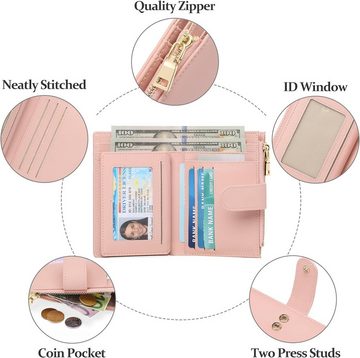 GAEKEAO Geldbörse (Klein Vintage-Geldbörse aus Leder, Damen-Geldbörse mit RFID-Schutz), Kompaktes und geräumiges Portemonnaie mit hochwertiger Verarbeitung