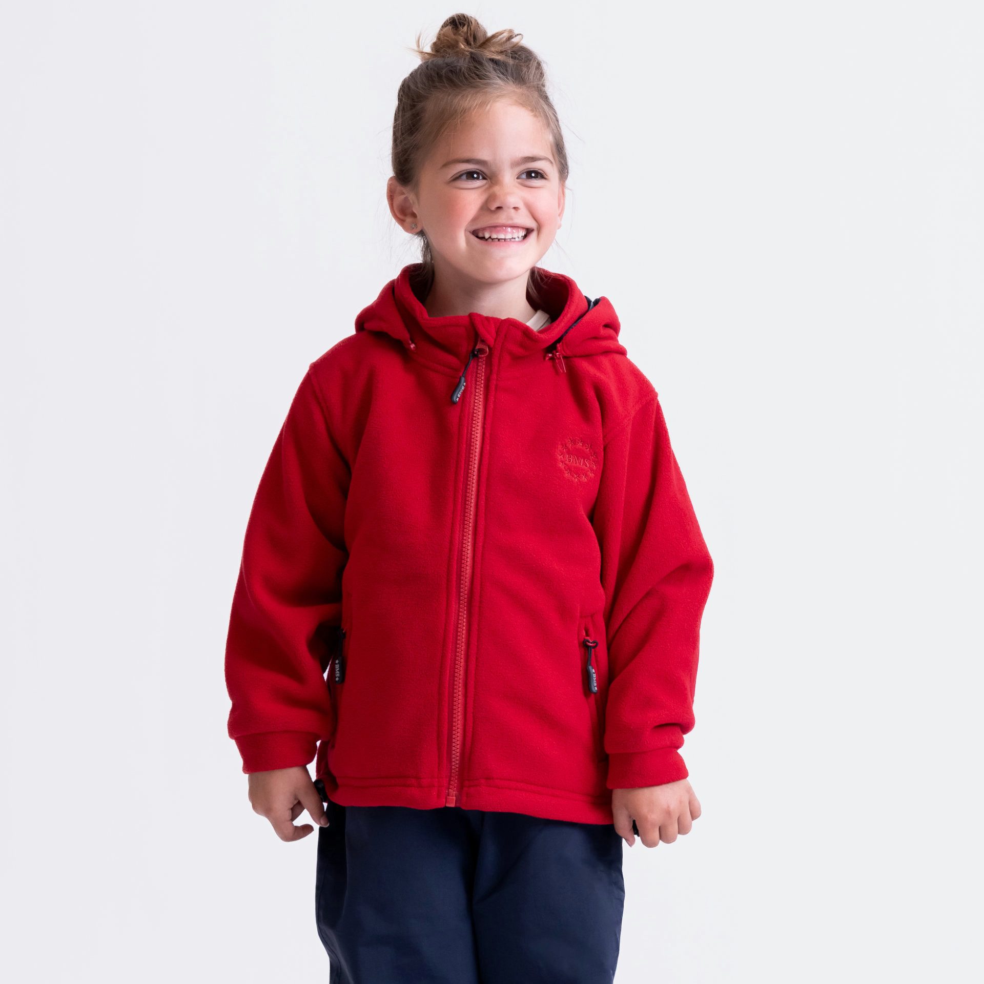 Kapuzenfleecejacke BMS Fleecejacke für Kinder