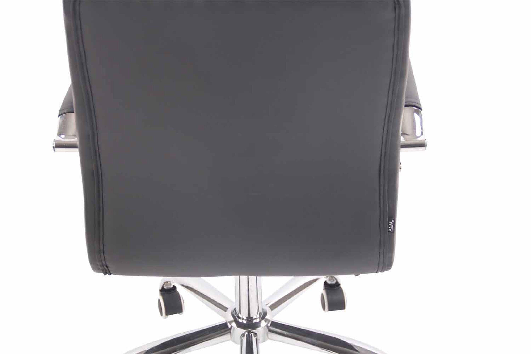 TPFLiving Bürostuhl (Schreibtischstuhl, schwarz - Kunstleder bequemer 360° und Sitzfläche: - Drehstuhl, Bürostuhl Deal Metall höhenverstellbar Chefsessel, Gestell: XXL), Rückenlehne chrom drehbar mit