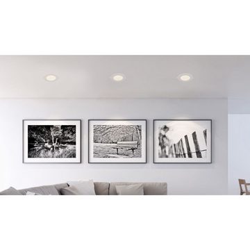 Globo Deckenleuchte Deckenleuchte Wohnzimmer Rund LED Deckenlampe Einbaustrahler 12,8 cm