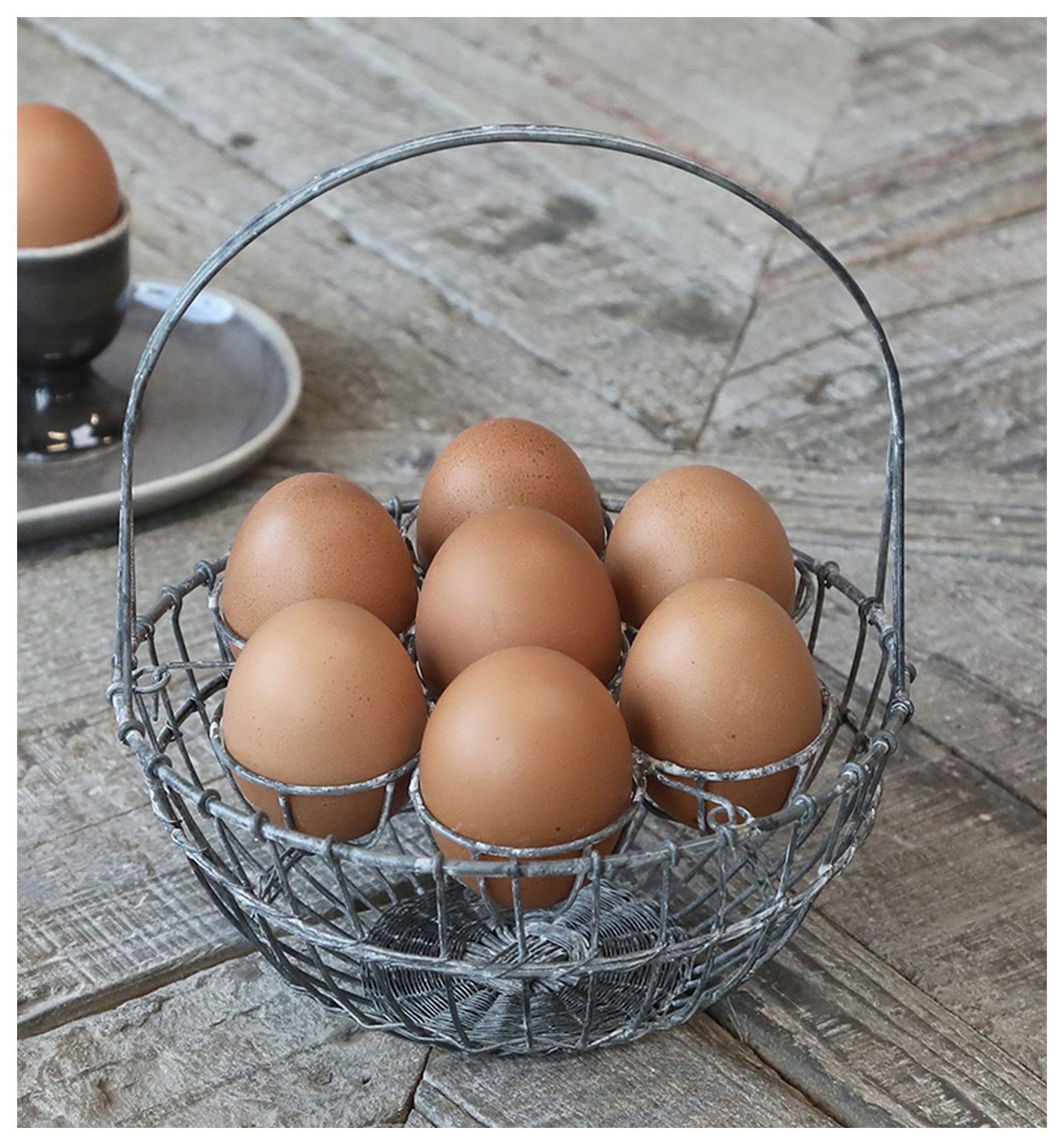 Chic Antique Eierkorb Chic Antique - Eierkorb für 7 Eier Korb Metall (61548-00) | Eierkörbe