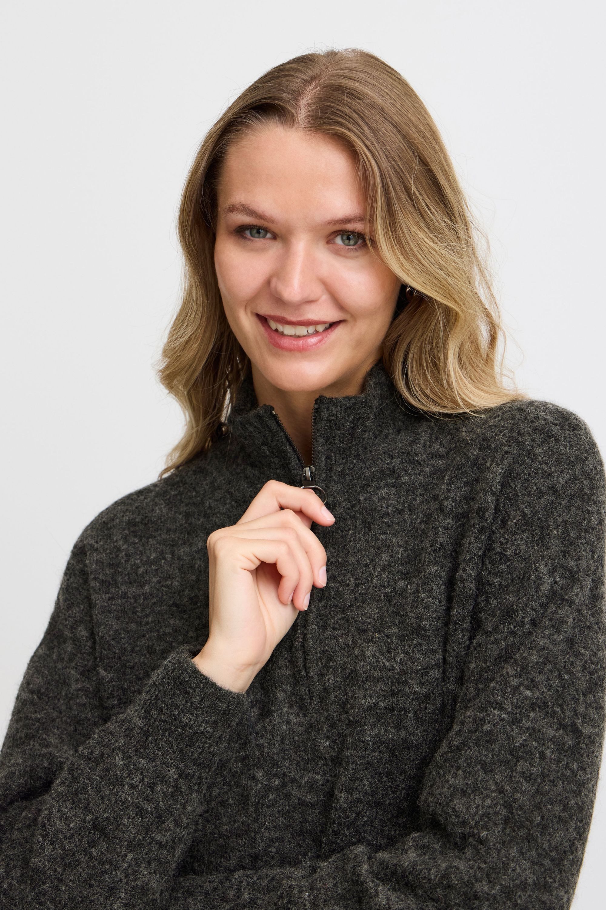 fransa Blusentop Strickkleid günstig online kaufen