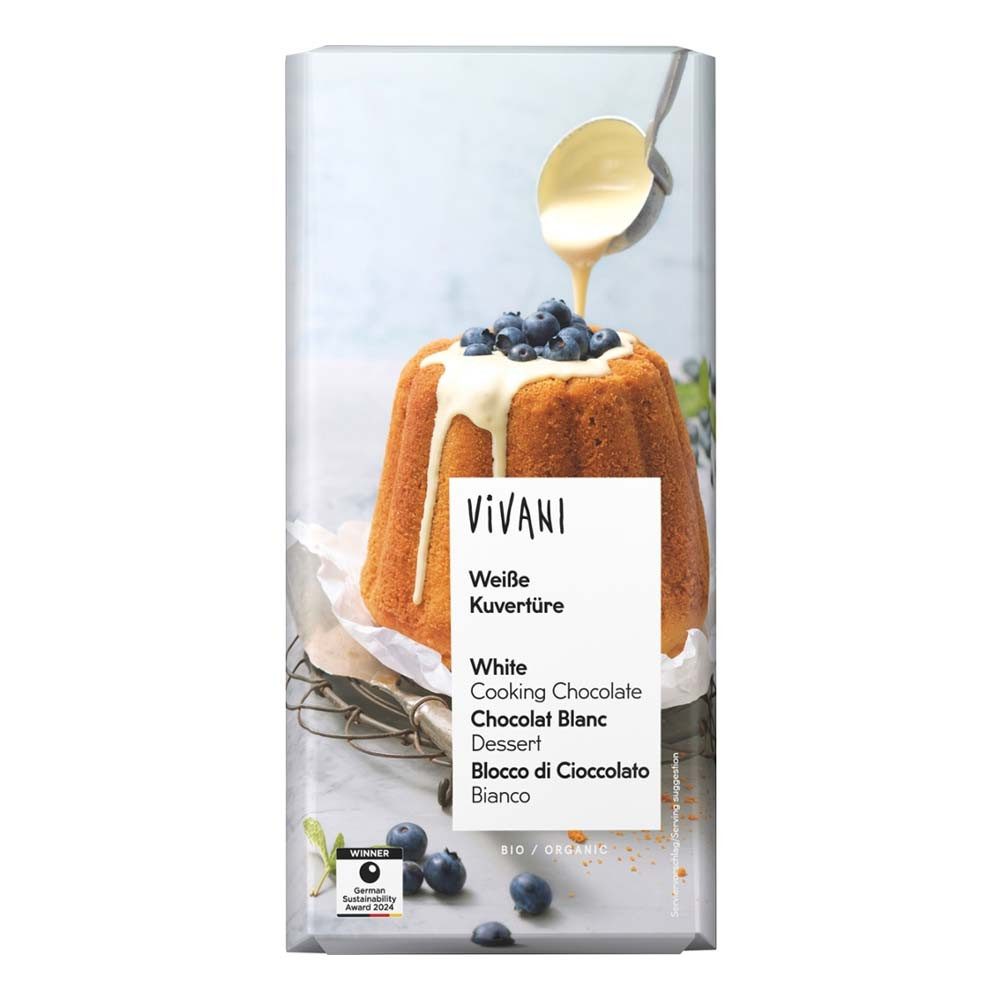 Vivani Süßigkeit Weiße Kuvertüre 150g
