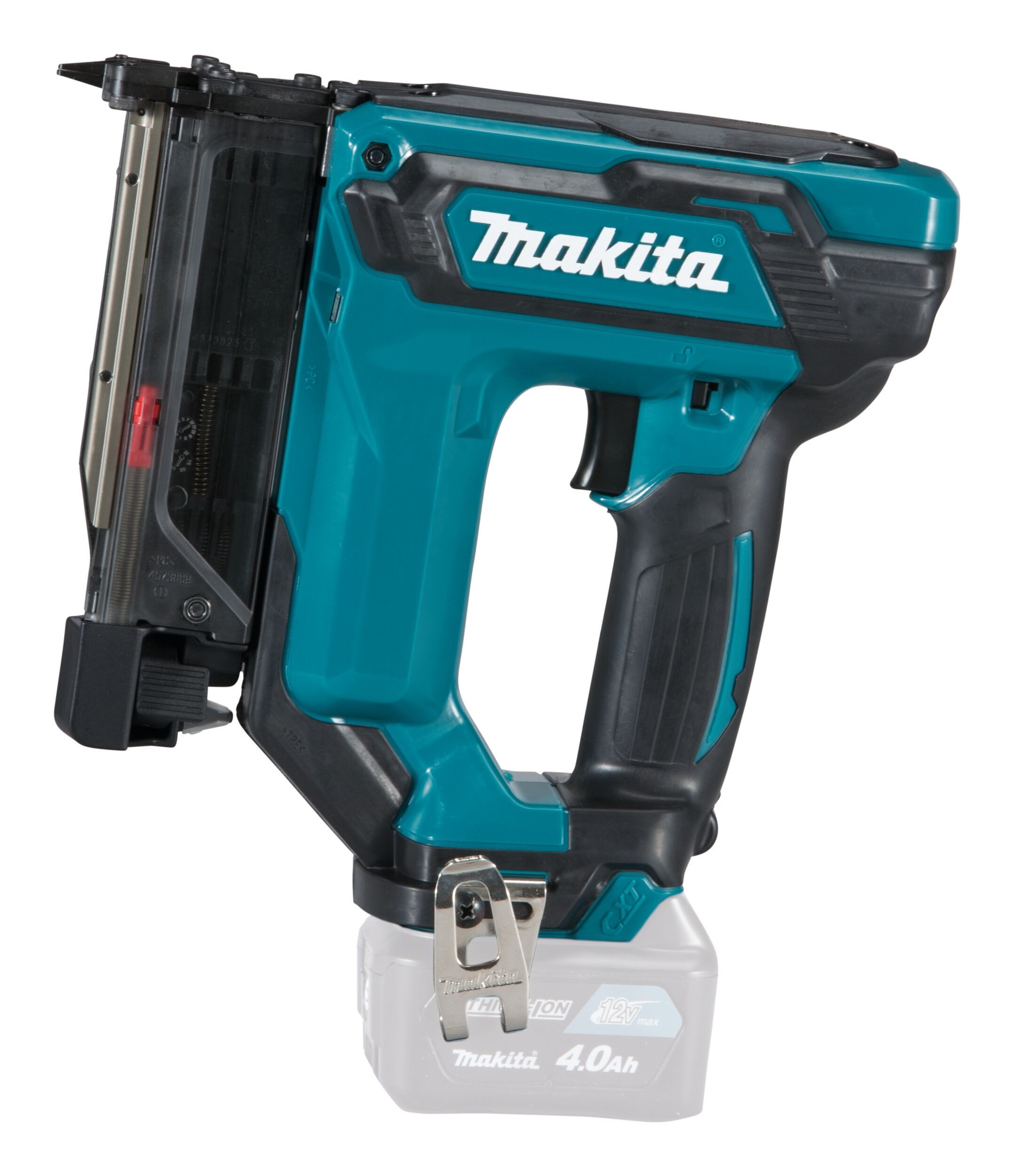Makita Akku-Stauchkopfnagler, 12 in V, Stiftnagler 12V, PT354DZ, 15-35 mm, Ohne Akku - im Karton