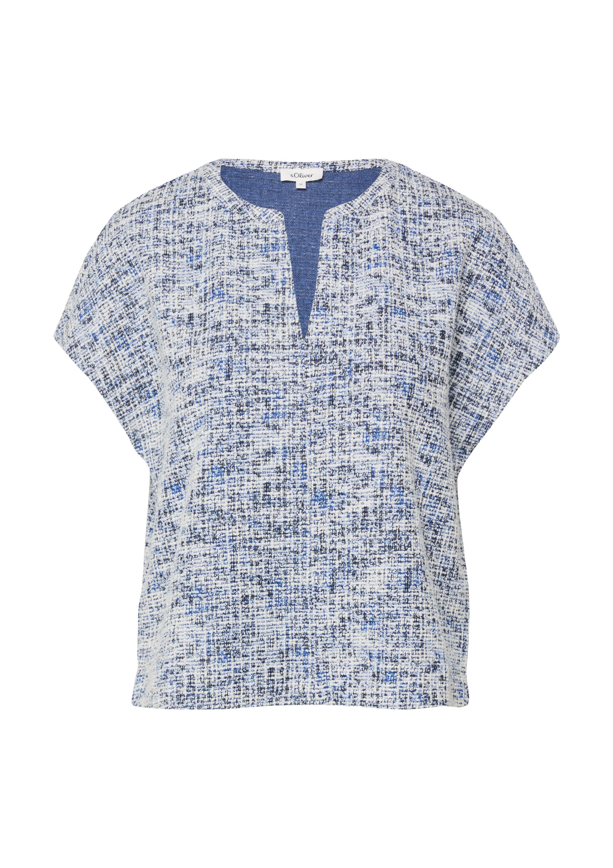 s.Oliver Sweatshirt Sweatshirt Bouclé-Shirt mit Glitzergarn günstig online kaufen
