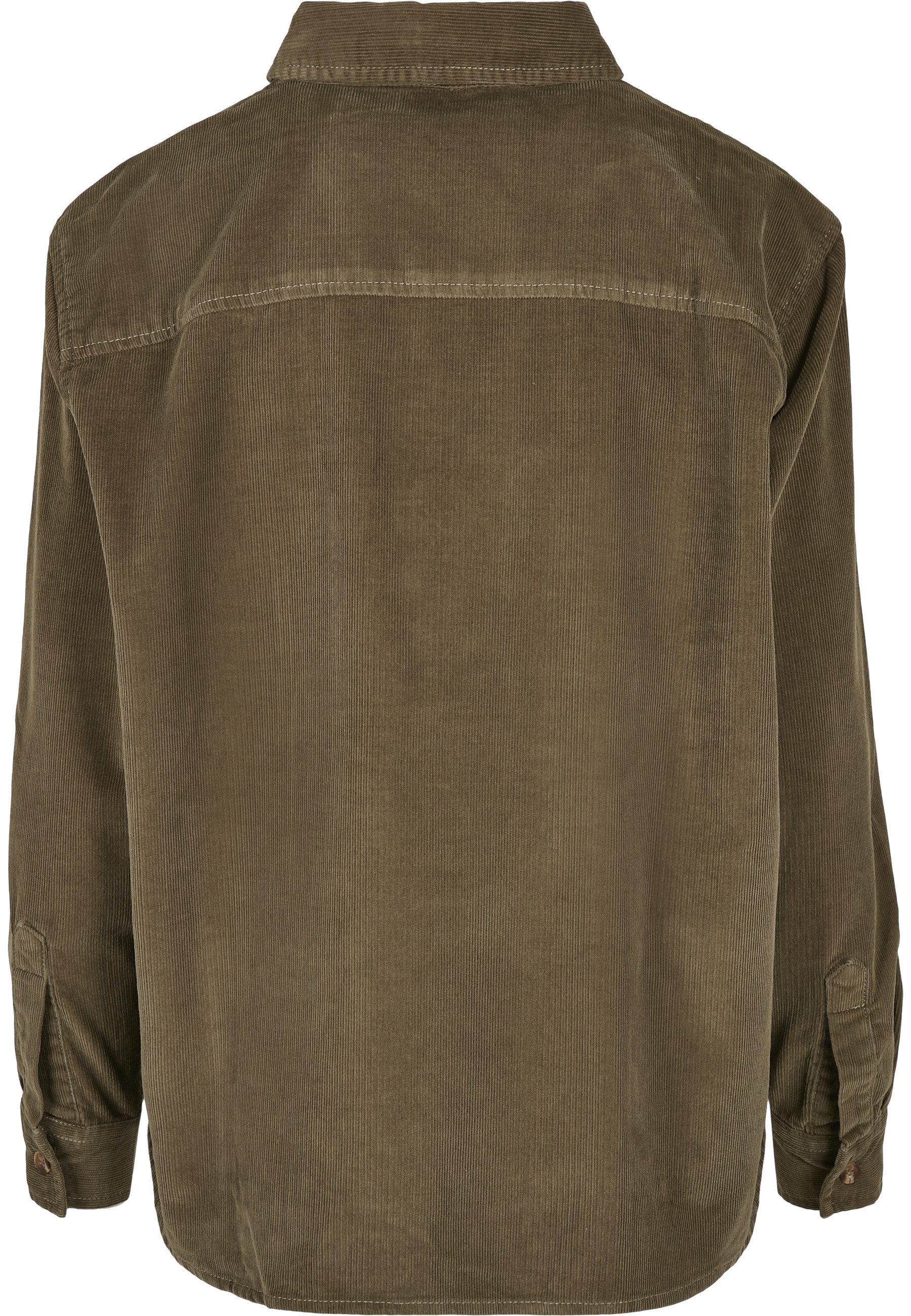 URBAN CLASSICS Kurzarmshirt Urban Classics Damen Ladies Corduroy Oversized günstig online kaufen