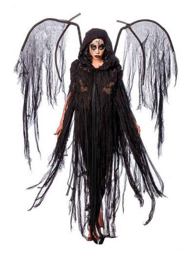 Metamorph Kostüm Racheengel, Düsterer Todesengel mit 'fetzigem' Stoff