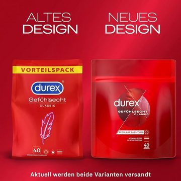 durex Kondome Gefühlsecht Classic Vorratspack, 80 St., ultra dünn