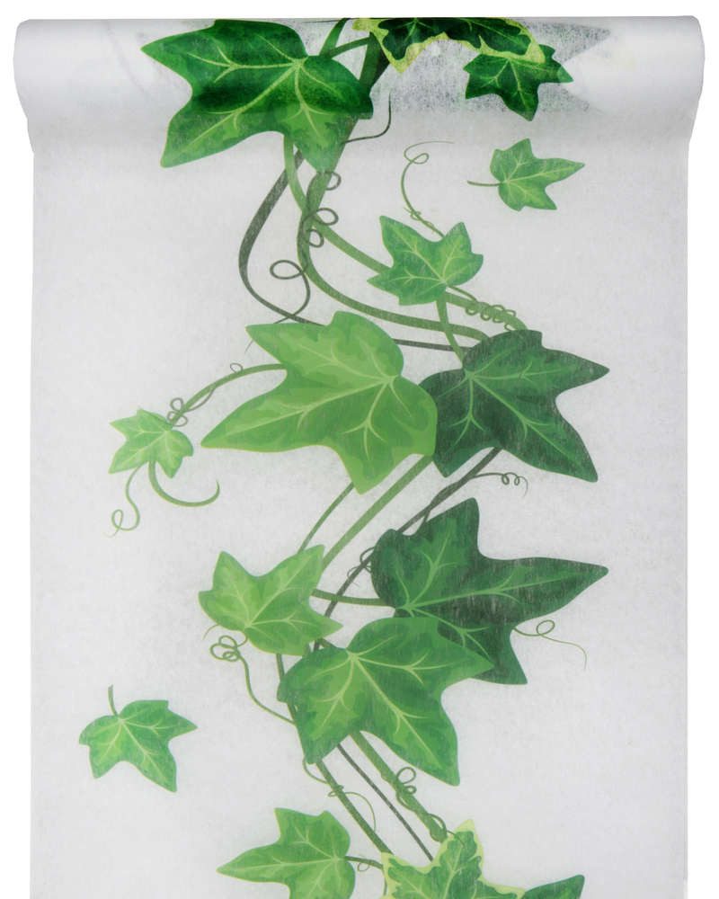 Santex Tischläufer VLIES- ROLLE Ivy EFEU Dekorolle30cm/5m. Efeuranke GRÜN