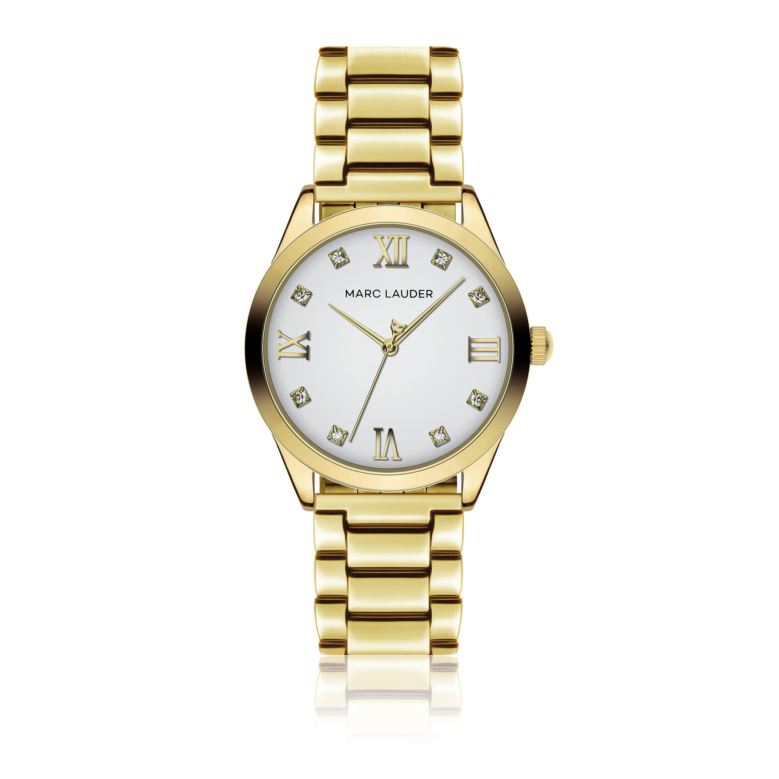 MARC LAUDER Quarzuhr ME5-B078G Porto White Link Stainless steel