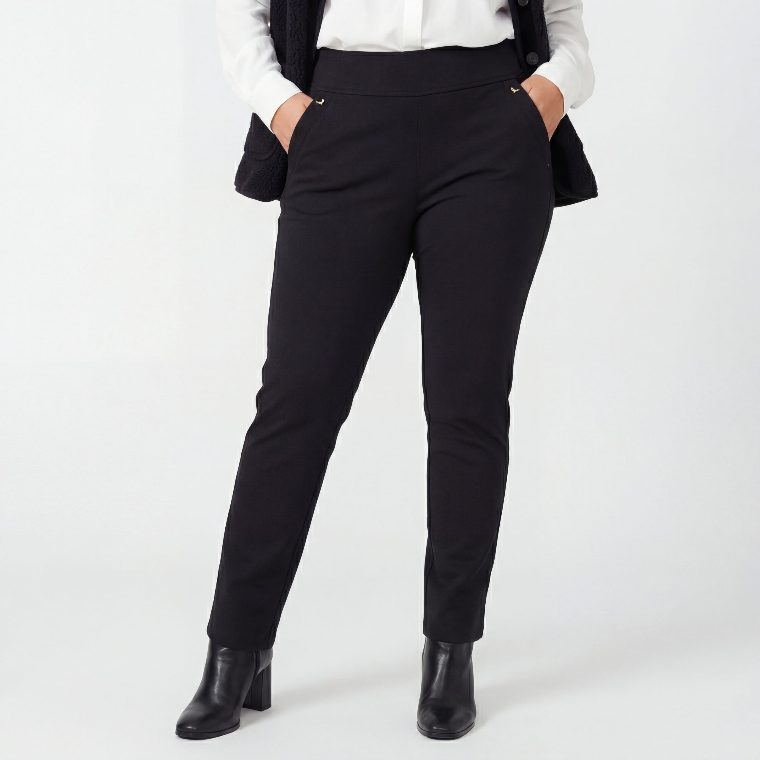 Aurela Damenmode Stretch-Hose Damen Leggings Schlupfhose mit Komfort Bund H günstig online kaufen
